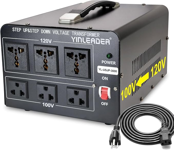 Japan 100V to 120V step-up and step-down voltage transformer