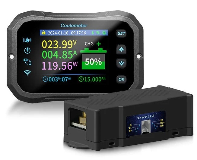 Grundig WiFi battery monitor with 600A shunt and display