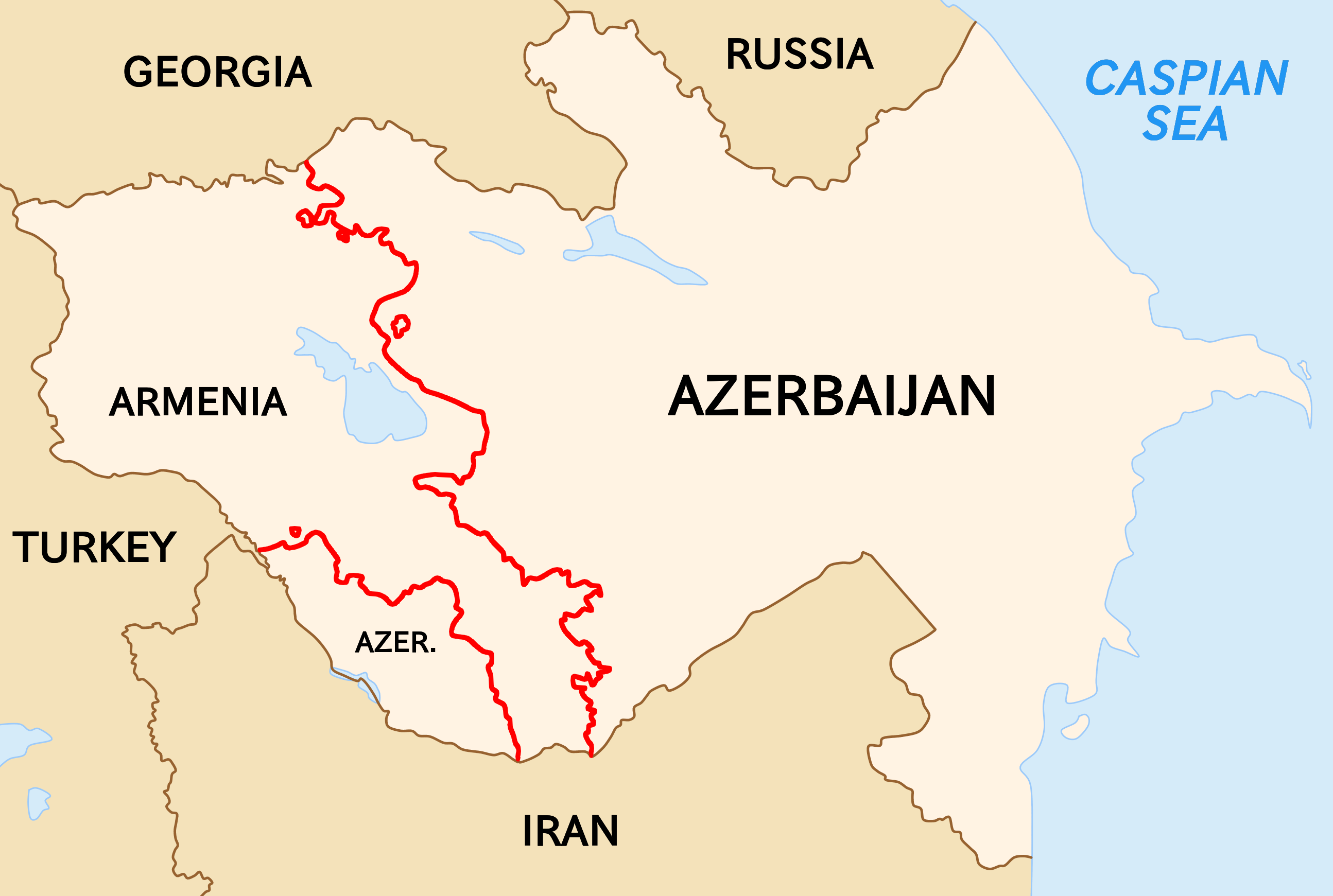 Map of Artsakh (Nagorno-Karabakh)