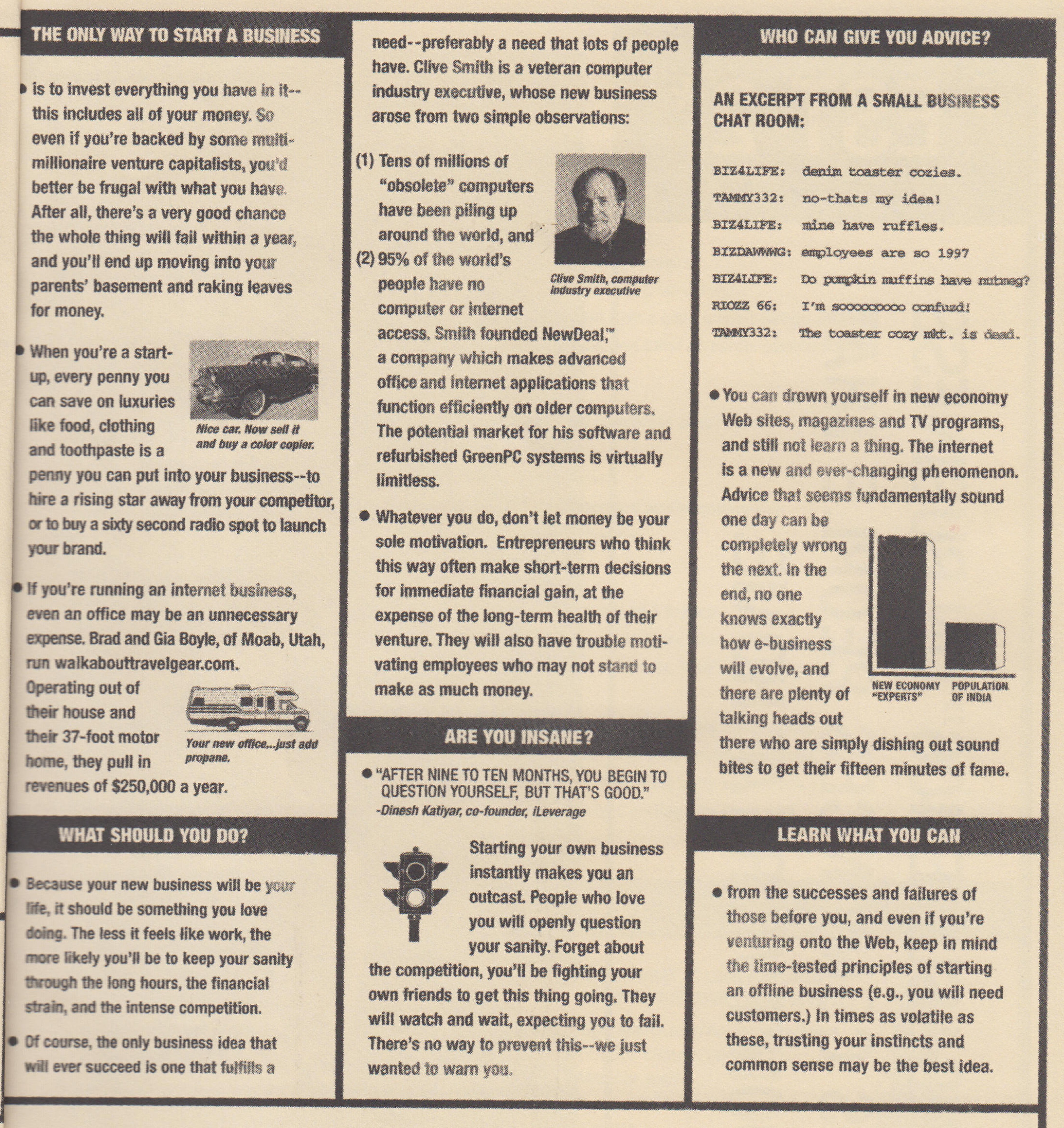 Fast Company February 2001 Johnnie Walker entrepreneur survival guide insert scan 3