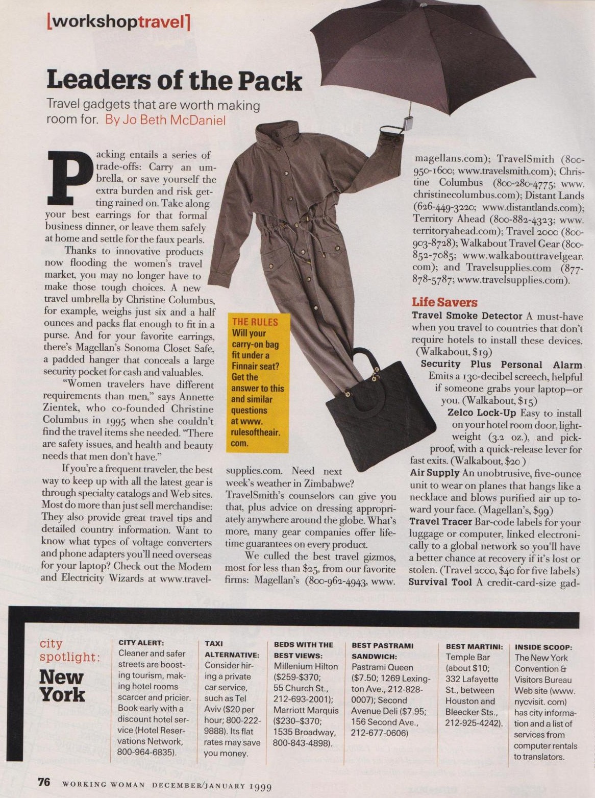 Working Woman article Leaders of the Pack page 76 from December January 1999